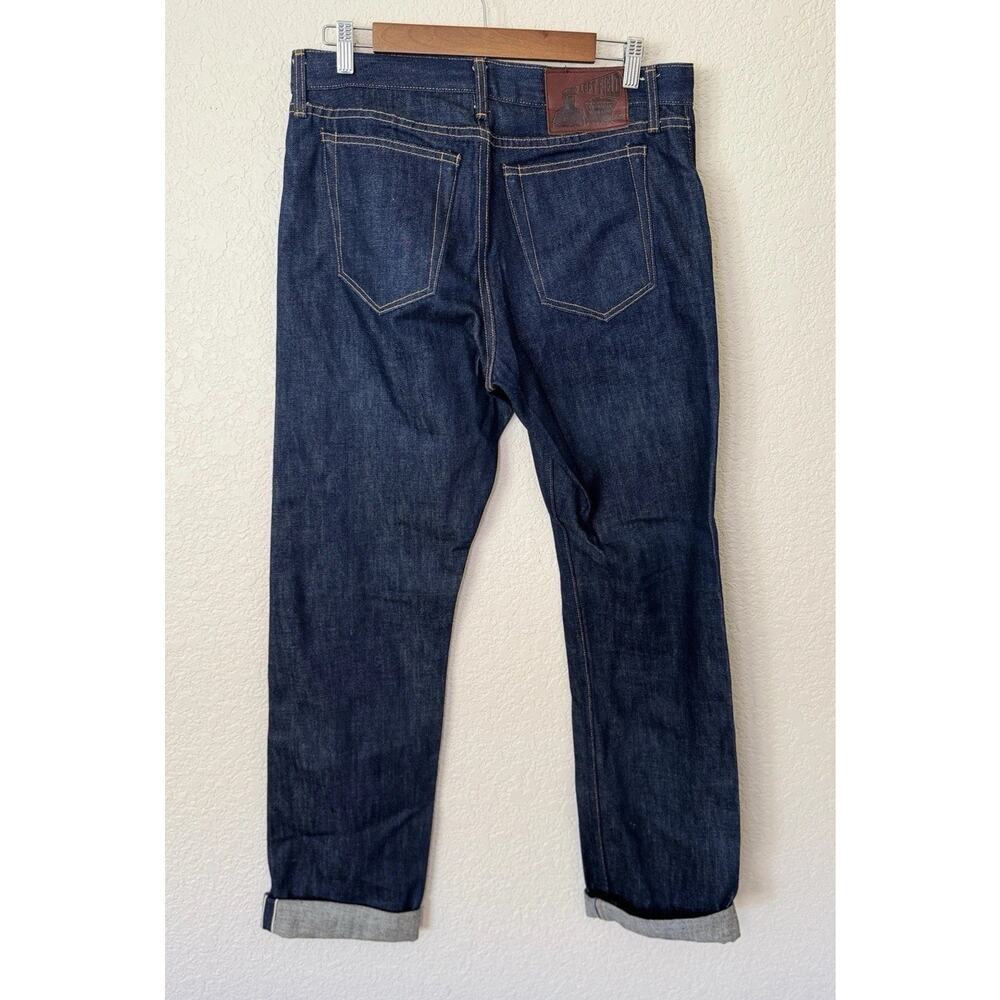 Left Field New York Indigo Selvedge Work Denim Made in USA 33 x 36 Raw Indigo